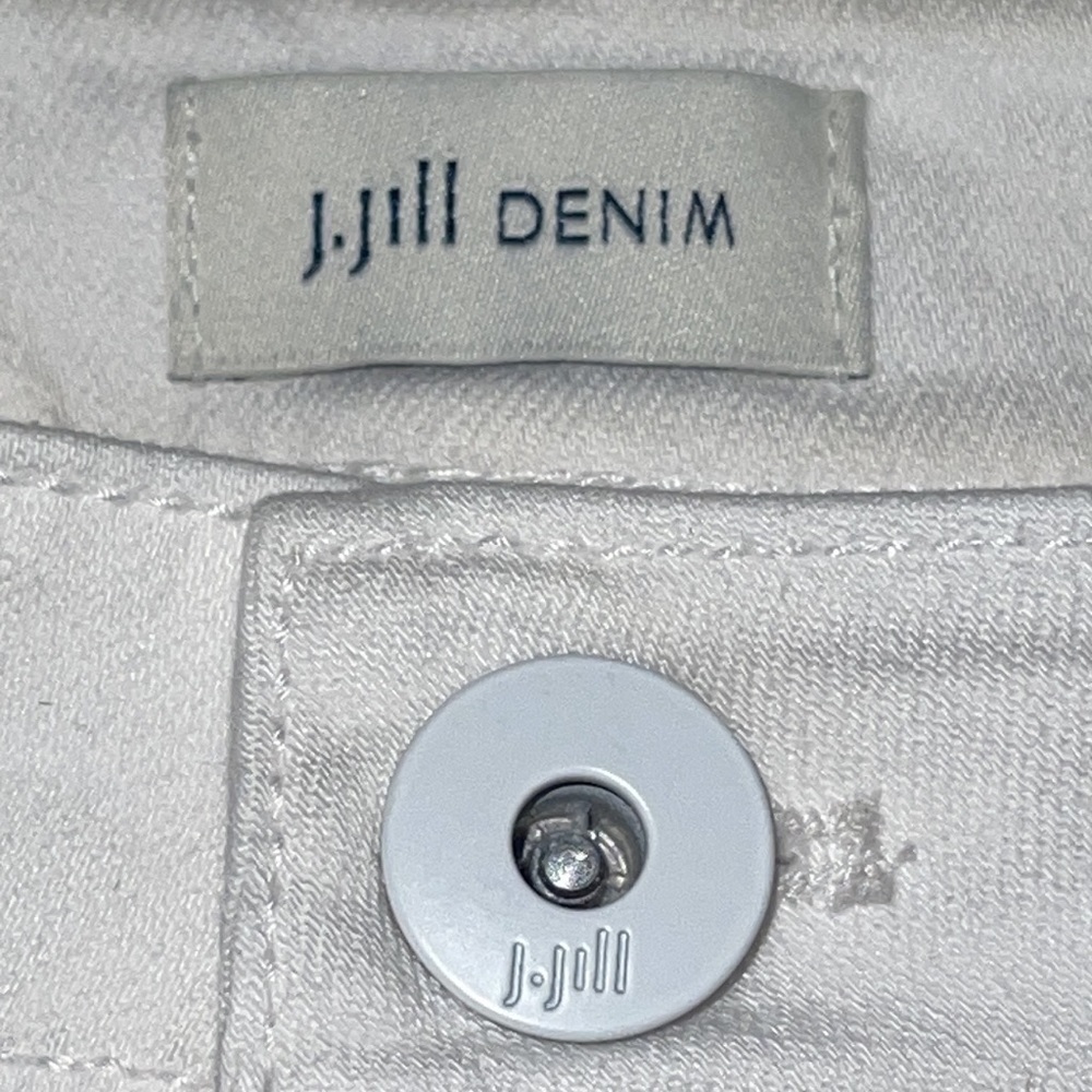 J. Jill Authentic Fit slim ankle White Denim Jeans Sz. 6 - Picture 6 of 16